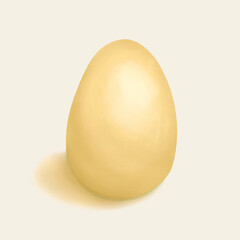 Easter egg yellow, seamless pattern. Festive attribute, accessory.