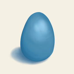 Easter egg blue, seamless pattern. Festive attribute, accessory.