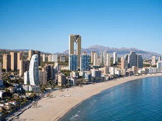 Benidorm Poniente Beach skyline