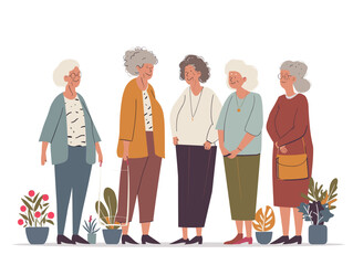  A group of friends volunteer at a local senior center sharing their time and care with the mothers residing there. 