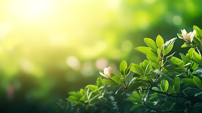 Soft blurred natural background with bokeh