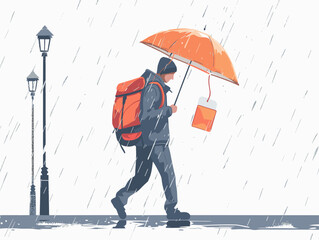 A mail carrier treks through rain or shine delivering essential messages and packages to countless homes and businesses. 