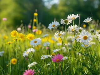 daisies in the meadow