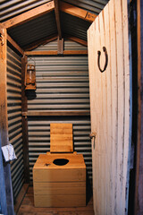 Traditional Australian outside toilet or dunny
