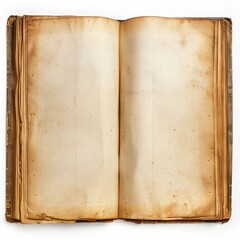 Ancient Open Book with Blank Pages