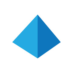 rectangular pyramid icon vector illustration design template