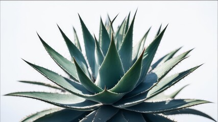 Fototapeta premium Agave in the middle of a white background.