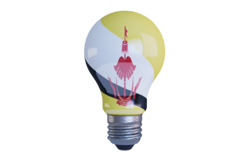 Innovative Light Bulb with Brunei National Emblem and Flag Design