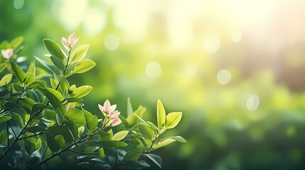 Obraz premium Close-up of vibrant green plants