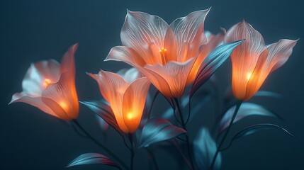  a close up of a bunch of flowers on a black background with a blurry image of the flowers in the background.