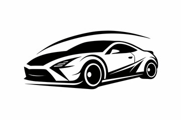 minimalist car logo vector art silhouette