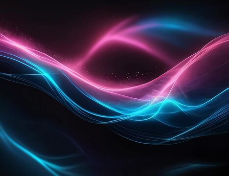 texture glitter ink swirl magic air wave Intro overlay neon blue pink sparkling dust mist flow on dark abstract background	