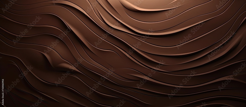 Canvas Prints a closeup image of chocolate with a swirl pattern resembles the texture of hardwood. the brown swirl