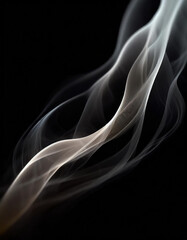 Efekt dymu na czarnym tle. Generative AI - obrazy, fototapety, plakaty
