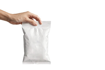 Zig bag mock-up. Blanc zip bag template on studio background. 