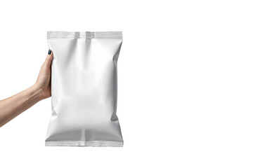 Zip bag mock-up. Blanc chips bag template cutout