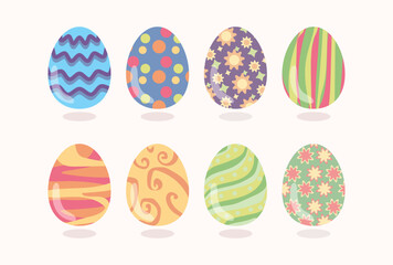 Easter Day Eggs Illustrations