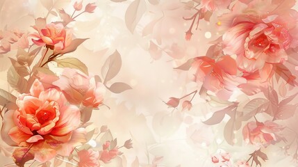 Obraz na płótnie Canvas Backdrop of romantic flowers