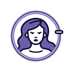 Remove woman user outline icon vector. flat vector