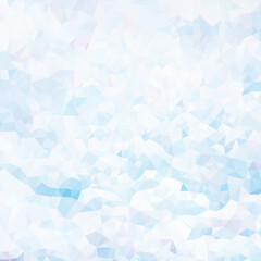 Vector Low poly abstract white and light blue background, trendy white sky cover