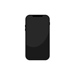 Mobile Device Black Screen Minimal Vector Illustration