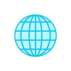 Blue Web Globe Icon