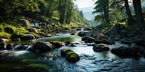 Flowing Streams - The Artistic Rhythms of Nature's Waterways Explore the artistic rhythms of nature's waterways with Flowing Streams. Capture the meandering paths, flowing waters, 