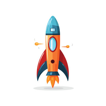 Rocket Vector Icon flat vector illustration isloate