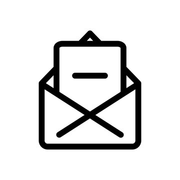 Envelope line symbol, congratulatory envelope, vector editable stroke icon for user interface.