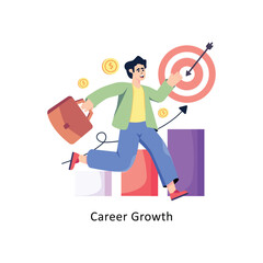 Career Growth  flat style design vector stock illustrations. 
