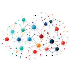 Science network pattern connecting lines and dots.