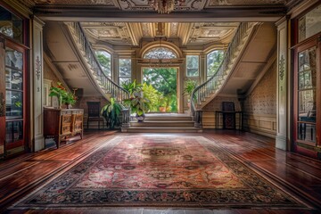 Interior of an old southern mansion. - obrazy, fototapety, plakaty