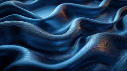  a close up of a wavy pattern of blue and orange colors on a black background with a blurry image of the top part of the wave.
