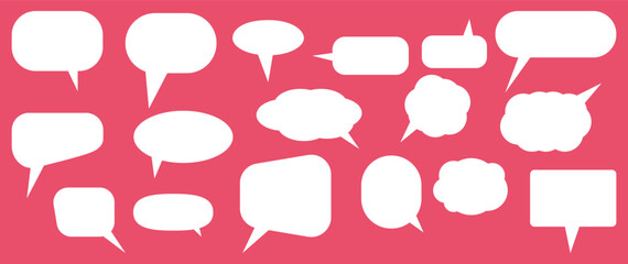 bubble for text, set of empty frames