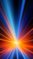 3d abstract multicolor spectrum background with neon orange blue rays and colorful glowing lines