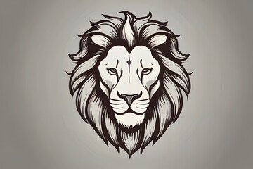 Obraz premium Lion Head Logo, Lion Head Vector, Lion Head Mascot, colorful lion head, Lion Logo, Minimalist Lion Logo, Lion Logo on Black, Sleek Lion Emblem, Sunset Lion Logo, Elegant Lion Logo, Minimal Lion Design