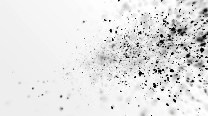 Fototapeta premium Dots abstract white background. Falling network particles. Big data flow. 3D rendering