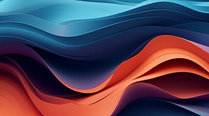 Fototapeta premium Abstract wavy background, 3D rendering