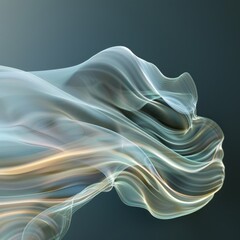 Obraz premium The abstract representation of a whisper as a gentle wave