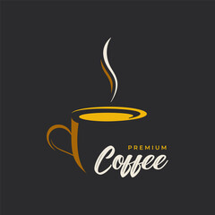 Coffee Cup Logo With Premium Classy Coffee - 760082362