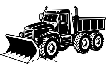 snowplow vector illustration