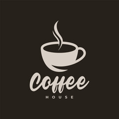 Coffee Cup Logo On Dark Back, Coffee House - 760082533
