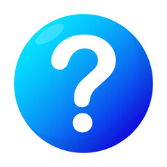 vector blue gradient question mark icon