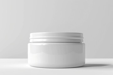 Cosmetic Cream Jar Mockup on Isolated White Background. Perfect for Presenting Design. 3D Illustration for Skincare Products