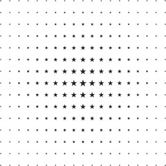 vector black star halftone on white background