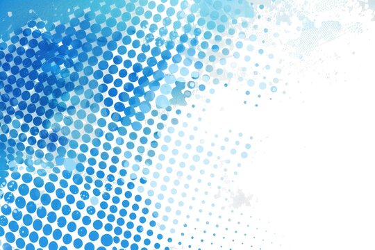 Blue Halftone Background with Copy Space. Modern Design for Business with Abstract Dot Illustration