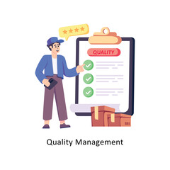 Quality Management flat style design vector stock illustrations. 