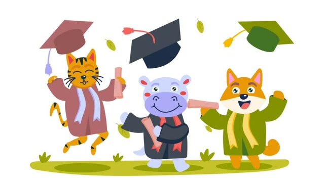animation celebrating graduation
