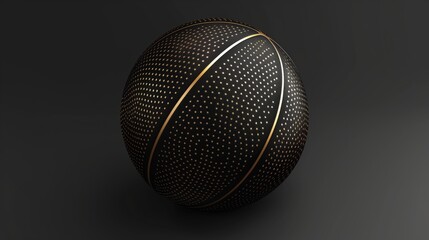 Black and Gold Ball on Dark Background