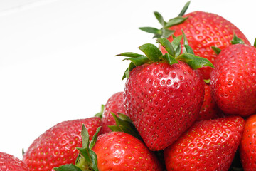 strawberry isolated on white. healthy food red strawberry.juicy straw group. 5